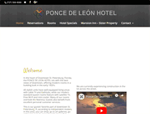 Tablet Screenshot of poncedeleonhotel.com